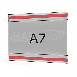 Plastová kapsa antireflexní A7 na šířku typ C 2x čirá samolepka