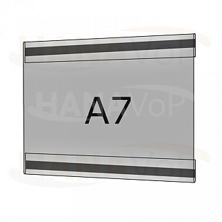 Plastová kapsa antireflexní A7 na šířku typ C 2x magnet