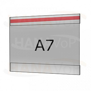 Plastová kapsa antireflexní A7 na šířku typ C 1x čirá samolepka