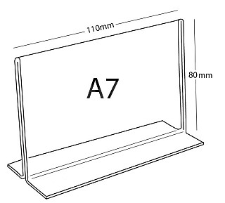 Plexi stojánek T A7 na šířku