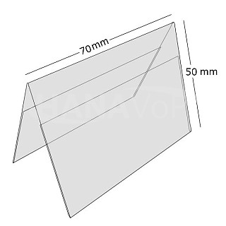 Plastový stojánek A 50 x 70 na šířku antireflexní