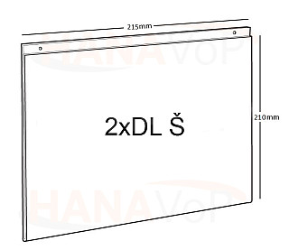 Plexi tabulka 2xDL na šířku