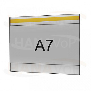 Plastová kapsa antireflexní A7 na šířku typ C 1x pěnová samolepka