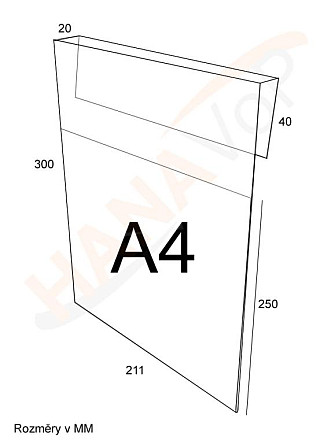 PVC držák závěsný  A4V