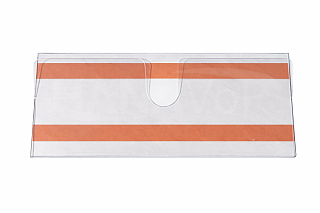 PLASTOVÝ DRŽÁK NA BEDNY 04 - čirá samolepka