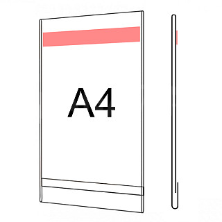 Plastová kapsa O A4 na výšku s oboustrannou čirou páskou