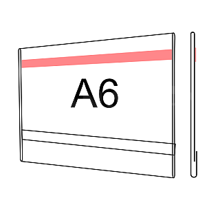 Plastová kapsa O A6 na šířku s oboustrannou čirou páskou