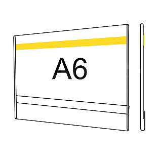 Plastová kapsa O A6 na šířku s oboustrannou pěnovou páskou