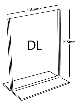 Plexi stojánek T 1/3 A4 - DL na výšku