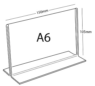 Plexi stojánek T A6 na šířku