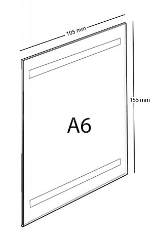 Plexi kapsa samolepka A6 na výšku