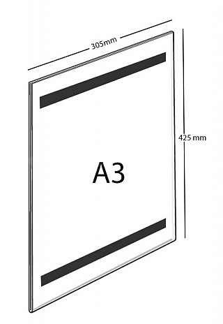 Plexi kapsa magnet A3 na výšku