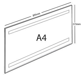 Plexi kapsa samolepka A4 na šířku