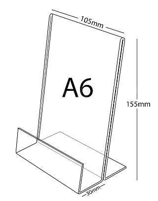 Plexi stojánek zásobník A6 na výšku ( s přednosem )