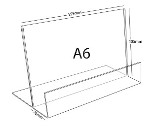 Plexi stojánek zásobník A6 na šířku ( s přednosem )