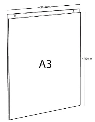 Plexi tabulka A3 na výšku