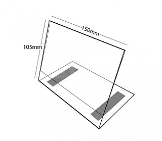 Plastový stojánek L 105 x 150 (A6) na šířku čirý s magnetem