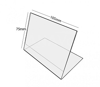 Plastový stojánek L 75 x 105 (A7) na šířku antireflexní