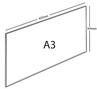 Plexi kapsa A3 na šířku