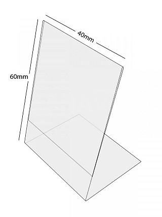 Plastový stojánek L 60 x 40 na výšku antireflexní