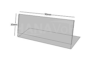 Plastový stojánek L 35 x 90 na šířku antireflexní