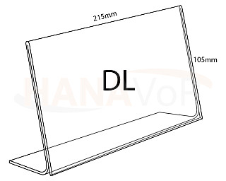 Plexi stojánek L 1/3A4 DL na šířku