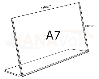 Plexi stojánek L A7 na šířku