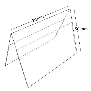 Plastový stojánek čirý  A 50 x 70 na šířku
