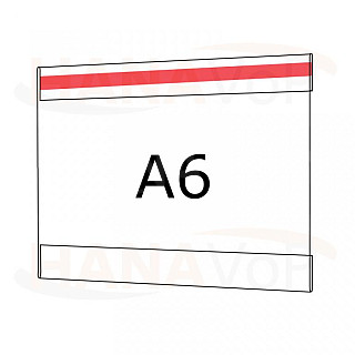 Plastová kapsa A6 na šířku typ C 1x čirá samolepka