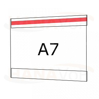 Plastová kapsa A7 na šířku typ C 1x čirá samolepka