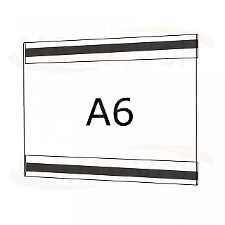 Plastová kapsa A6 na šířku typ C 2x magnet