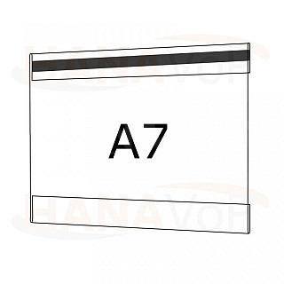 Plastová kapsa A7 na šířku typ C 1x magnet