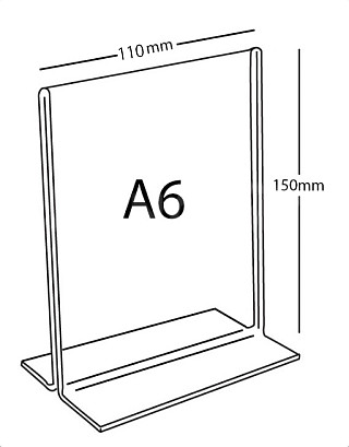 Plexi stojánek T A6 na výšku
