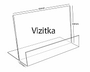 Plexi stojánek zásobník vizitka na šířku ( s přednosem )