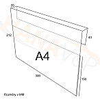 PVC držák závěsný  A4Š