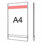 Plastová kapsa O A4 na výšku s oboustrannou čirou páskou