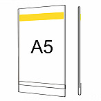 Plastová kapsa O A5 na výšku s oboustrannou pěnovou páskou