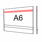 Plastová kapsa O A6 na šířku s oboustrannou čirou páskou