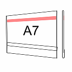 Plastová kapsa O A7 na šířku s oboustrannou čirou páskou