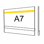 Plastová kapsa O A7 na šířku s oboustrannou pěnovou páskou