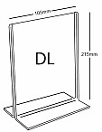 Plexi stojánek T 1/3 A4 - DL na výšku