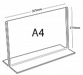 Plexi stojánek T A4 na šířku