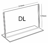 Plexi stojánek T 1/3 A4 - DL na šířku