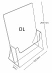 Litý stojánek z plexiskla - stojací DL