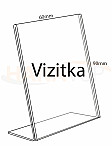 Plexi stojánek L vizitka na výšku