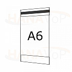 Plastová kapsa A6 na výšku typ C 1x magnet
