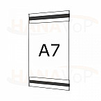 Plastová kapsa A7 na výšku typ C 2x magnet