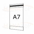 Plastová kapsa A7 na výšku typ C 1x magnet