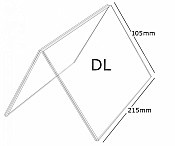 Plexi stojánek A DL na šířku 105x215mm